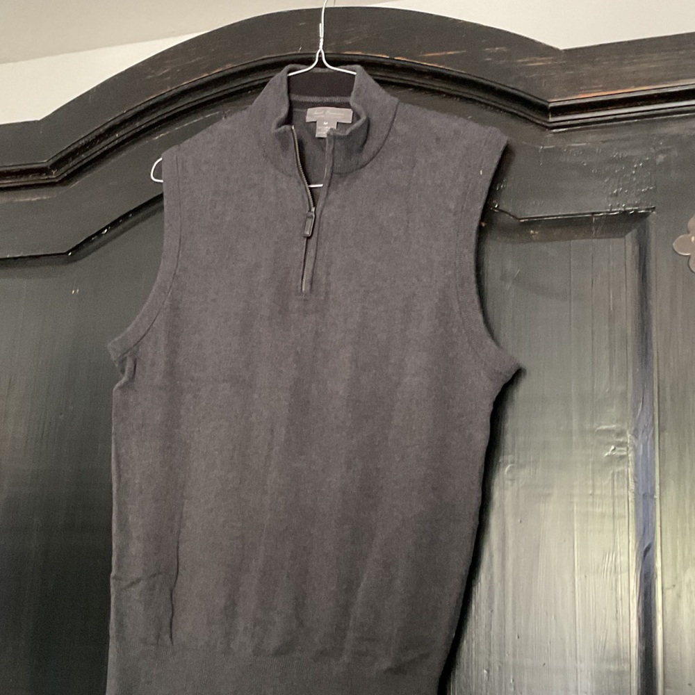Daniel Cremieux Charcoal Zip-Up Sweater Vest